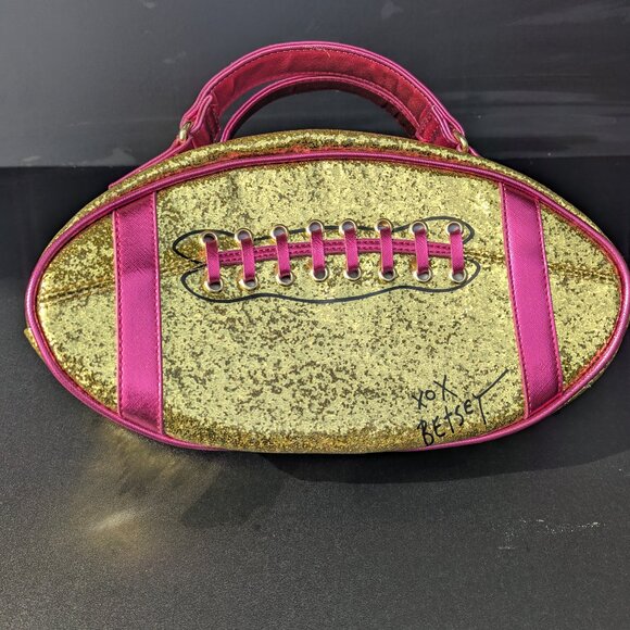 Betsey Johnson football lunchbox/tote bag - Picture 1 of 6